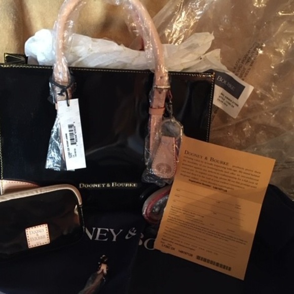 Dooney & Bourke Janine Satchel- patent onyx - Picture 2 of 6